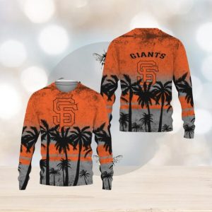 Baseballl American Tree Beach San Francisco Giants Ugly Christmas Sweater, Giants Christmas Sweater
