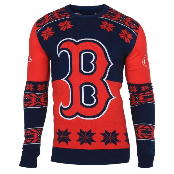 Boston Red Sox Big Logo Ugly Sweater, Red Sox Christmas Sweater