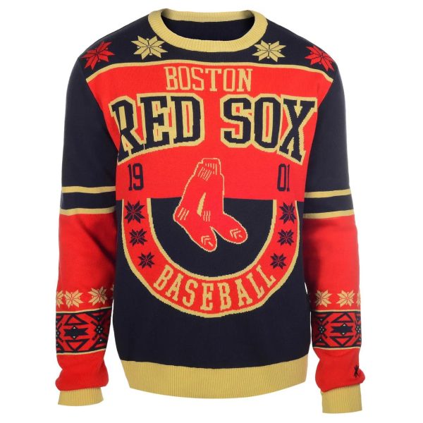Boston Red Sox MLB Retro Cotton Sweater, Red Sox Christmas Sweater