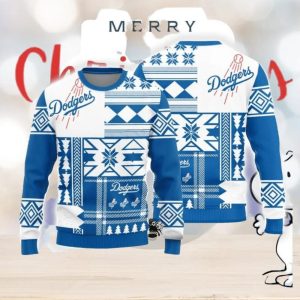 Christmas Sweater Los Angeles Dodgers Christmas Snowflakes Ugly Sweater, Dodgers Christmas Sweater