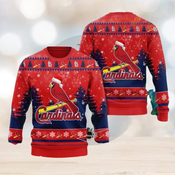 St. Louis Cardinals Big Logo Ugly Christmas Sweater, Cardinals Christmas Sweater