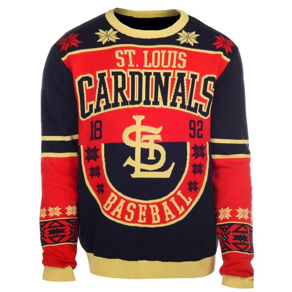 St. Louis Cardinals Retro Cotton Ugly Sweater, Cardinals Christmas Sweater