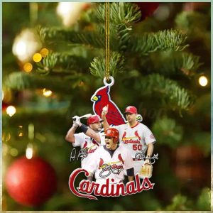 Adam Wainwright Albert Pujols And Yadier Molina St. Louis Cardinals Christmas Ornament, MLB Christmas Ornaments