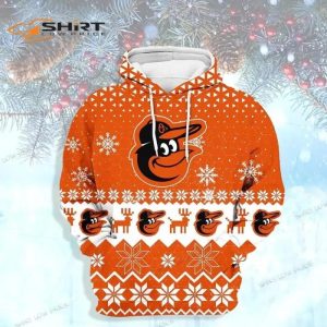 Baltimore Orioles Sports Ugly Christmas 3D Hoodie, Baltimore Orioles Pullover
