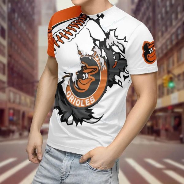 Baltimore Orioles Stitching MLB 3D T-Shirt, Baltimore Orioles Tee Shirts