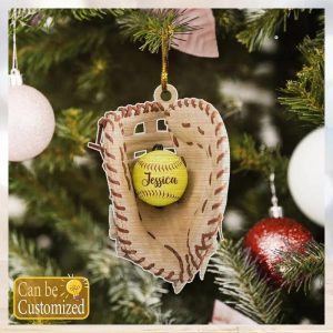 Custom Name Baseball Ornament, MLB Christmas Ornaments