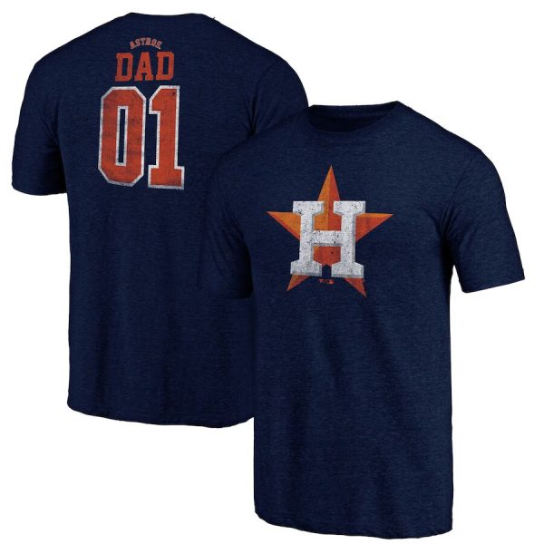Houston Astros Greatest Dad Navy T-Shirt, Astros Baseball Shirt