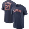 Jose Altuve Houston Astros Nike Name & Number White T-Shirt, Astros Baseball Shirt