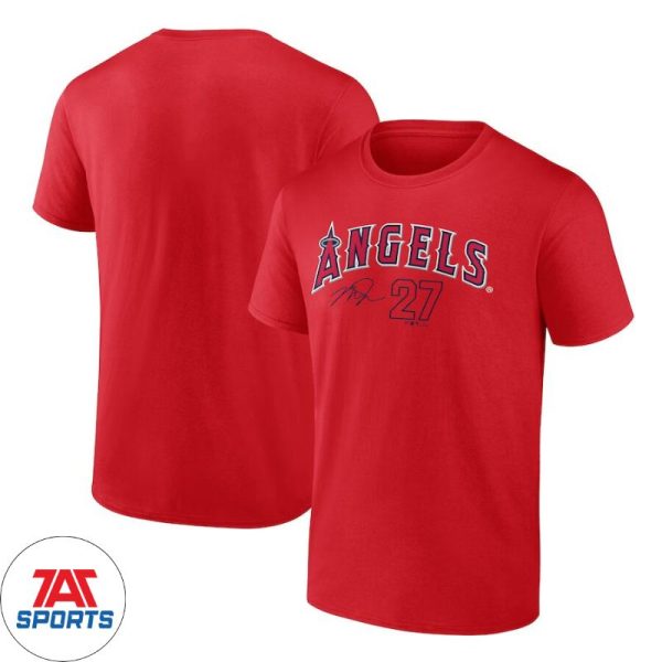 Los Angeles Angels Mike Trout Red T-Shirt, MLB Angels Shirt