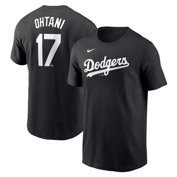 Los Angeles Dodgers Shohei Ohtani Black 2024 Fuse Name & Number T-Shirt, Shohei Ohtani Dodgers Shirt