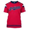 MLB Cleveland Indians Custom Name Number 3D Shirt, Indians Baseball Shirt