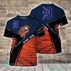 MLB Detroit Tigers Lava Skull 3D T-Shirt, Tigers Baseball Shirt