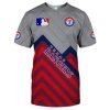 MLB Texas Rangers Nike Custom Name Number White 3D T-Shirt, Texas Rangers Baseball Shirt