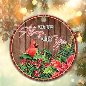 Merry Christmas Red Cardinal Memorial Ornament We Are Always With You, MLB Christmas Ornaments