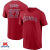 Los Angeles Angels Mike Trout Red T-Shirt, MLB Angels Shirt