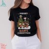 Santa Groot And Baby Yoda Hug Chicago Cubs Snow Christmas Tree Shirt, Baseball Christmas Shirt