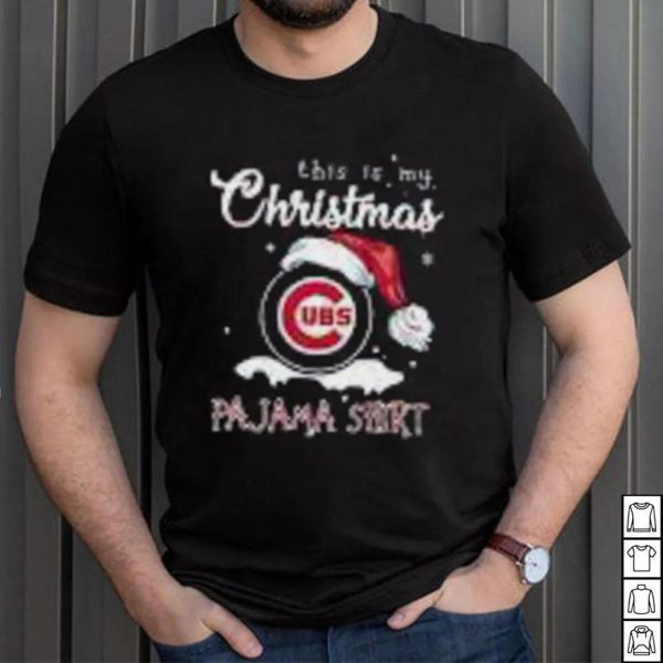 Santa Hat This Is My Christmas Chicago Cubs Pajama Christmas Shirt, Baseball Christmas Shirt