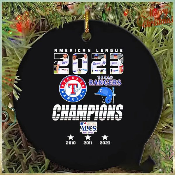 Texas Rangers American League Championship Series 2023 Ornament, MLB Christmas Ornaments