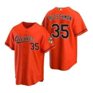 Adley Rutschman 35 Baltimore Orioles Orange Baseball jersey, MLB Orioles Jersey