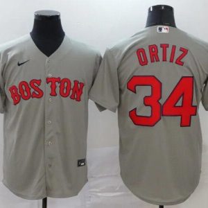 Boston Red Sox #34 David Ortiz Stitched Baseball Jersey, MLB Red Sox Jersey