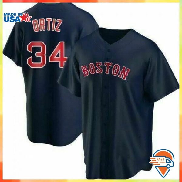 Boston Red Sox David Ortiz #34 Baseball Jersey, MLB Red Sox Jersey
