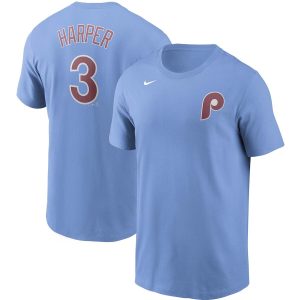 Bryce Harper Phillies Nike Name Number Light Blue T-Shirt, Phillies Harper Shirt