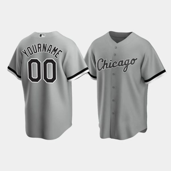 Chicago White Sox Custom Name Number Gray Print Baseball Jersey, Custom White Sox Jersey