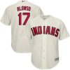 Cleveland Indians #17 Yonder Alonso Replica Grey Road MLB Baseball Jersey, MLB Indians Jersey
