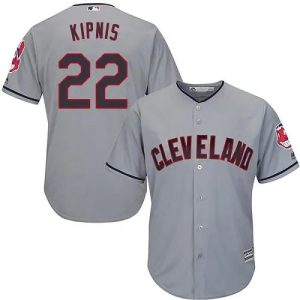 Cleveland Indians #22 Jason Kipnis Replica Grey MLB Baseball Jersey