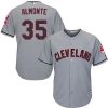 Cleveland Indians #35 Abraham Almonte Cream MLB Baseball Jersey, MLB Indians Jersey