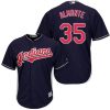 Cleveland Indians #35 Abraham Almonte Replica Grey MLB Baseball Jersey, MLB Indians Jersey