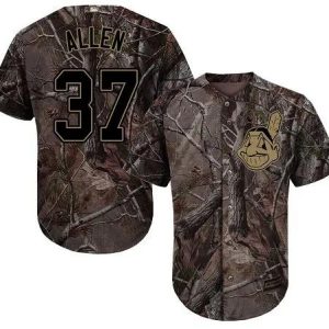Cleveland Indians #37 Cody Allen Authentic Camo Realtree MLB Baseball Jersey