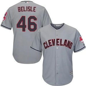 Cleveland Indians #46 Matt Belisle Replica Grey MLB Baseball Jersey