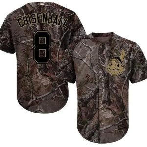 Cleveland Indians #8 Lonnie Chisenhall Authentic Camo MLB Baseball Jersey