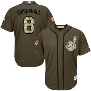 Cleveland Indians #8 Lonnie Chisenhall Authentic Green MLB Baseball Jersey
