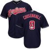 Cleveland Indians #8 Lonnie Chisenhall Authentic Green MLB Baseball Jersey, MLB Indians Jersey