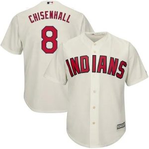 Cleveland Indians #8 Lonnie Chisenhall Replica Cream MLB Baseball Jersey