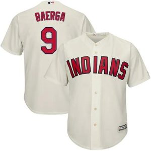 Cleveland Indians #9 Carlos Baerga Replica Cream MLB Baseball Jersey