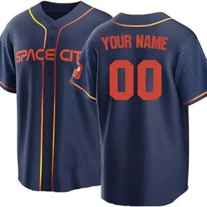 Custom Name Number Houston Astros Space City MLB Baseball Jersey