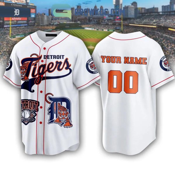 Detroit Tigers MLB Home Kit Personalized Baseball Jersey, Custom Tigers Jersey