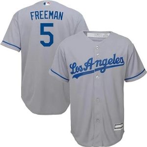 Freddie Freeman Los Angeles Dodgers MLB Grey Road Player Jersey, MLB Dodgers jersey