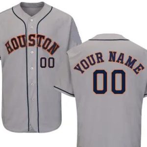 Houston Astros Customizable Gray MLB Baseball Jersey
