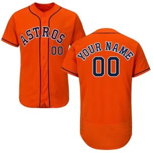 Houston Astros Customizable Orange MLB Baseball Jersey, Houston Astros Personalized Jersey