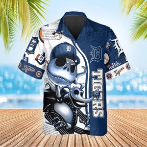 Jack Skeleton Detroit Tigers Hawaiian Shirt Detroit Tigers Aloha Shirt MLB Hawaiian Shirt 3