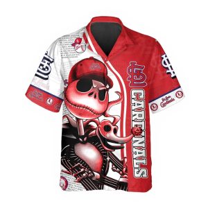 Jack Skeleton St Louis Cardinals Hawaiian Shirt St Louis Cardinals Aloha Shirt MLB Hawaiian Shirt 1