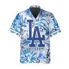 Pattern Logo Los Angeles Dodgers Hawaiian Shirt, Dodgers Aloha Shirt, MLB Hawaiian Shirt