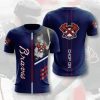 MLB Atlanta Braves Batter Baseball Blue 3D T-Shirt, Atlanta Braves Tee Shirt