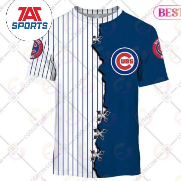 MLB Chicago Cubs Mix Jersey 3D T-Shirt, MLB Cubs Shirts