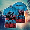 MLB Miami Marlins Custom Name Number Blue 3D T-Shirt, Miami Baseball Shirt