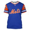 MLB New York Mets Pinstripe Custom Name Number T-Shirt, New York Mets Tee Shirts